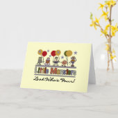 モンスター4th誕生日Tシャツとプレゼント カード (黄色い花)