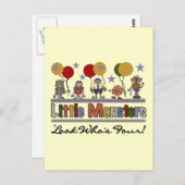 モンスター4th誕生日Tシャツとプレゼント ポストカード (正面/裏面)