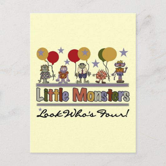 モンスター4th誕生日Tシャツとプレゼント ポストカード (正面)