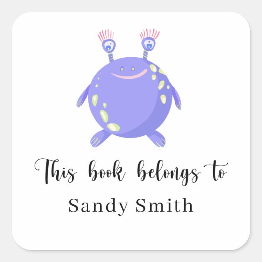 モンスター – この本は次のものだ スクエアシール (正面)