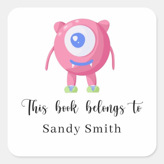 モンスター – この本は次のものだ スクエアシール (正面)