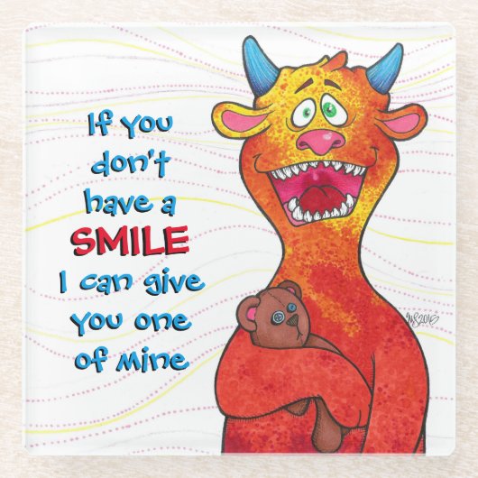 モンスター、ガラスコースターに点を打って下さい ガラスコースター