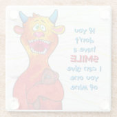 モンスター、ガラスコースターに点を打って下さい ガラスコースター