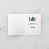 モンスター・クマのキッズ誕生日パーティー サンキューカード (内部)