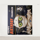 モンスター テーマの子供の誕生日 背景 タペストリー (正面)