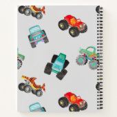 モンスター トラック ジャム 水彩 車 子ども ノートブック (裏面)