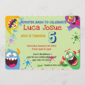 モンスター バッシュ お祝いの招待状 招待状 (正面)
