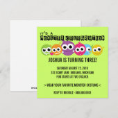 モンスター バッシュ バースデー パーティーの招待状 招待状 (正面/裏面)