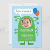 モンスター·バッシュ·フォト·バースデー·パーティーの招待 招待状 (正面)