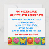 モンスター パーティー 招待状 (裏面)