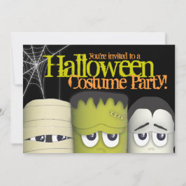 モンスター&フ不気味レンズハロウィーン衣装パーティー 招待状