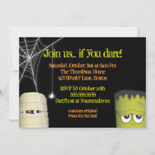 モンスター&フ不気味レンズハロウィーン衣装パーティー 招待状 (裏面)