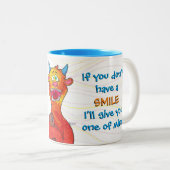 モンスター、マグに点を打って下さい ツートーンマグカップ (正面右)