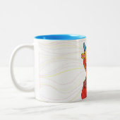 モンスター、マグに点を打って下さい ツートーンマグカップ (左)