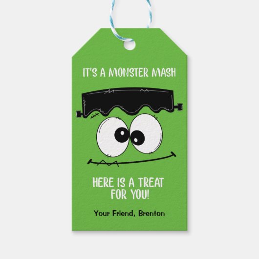 モンスター・マッシュ ハロウィン プレゼント タグ, 子供 ギフト タグ (正面)