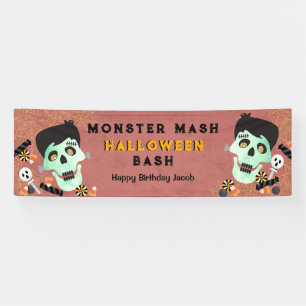 モンスター・マッシュ ハロウィン 誕生日パーティーバナー 横断幕