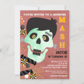 モンスター・マッシュ ハロウィン 誕生日招待状 招待状 (正面)