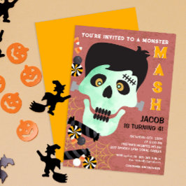 モンスター・マッシュ ハロウィン 誕生日招待状 招待状