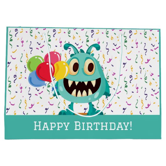 モンスター/漫画/エイリアン ラージペーパーバッグ (裏面)