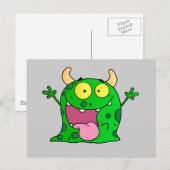 モンスター 面白い コミック 絵 かわいい 幸せ ポストカード (正面/裏面)