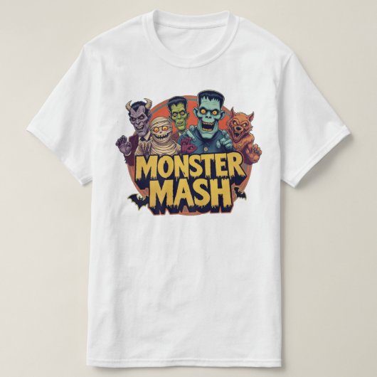 モンスターTシャツ レトロハロウィン Tシャツ (デザイン正面)
