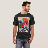モンスターVS猫レーザーグッズ 日本猫zilla Tシャツ (正面フル)