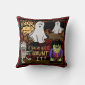 モンスタ不気味ーおもしろいミイラかわいい幽霊ハロウィーン クッション (裏面)