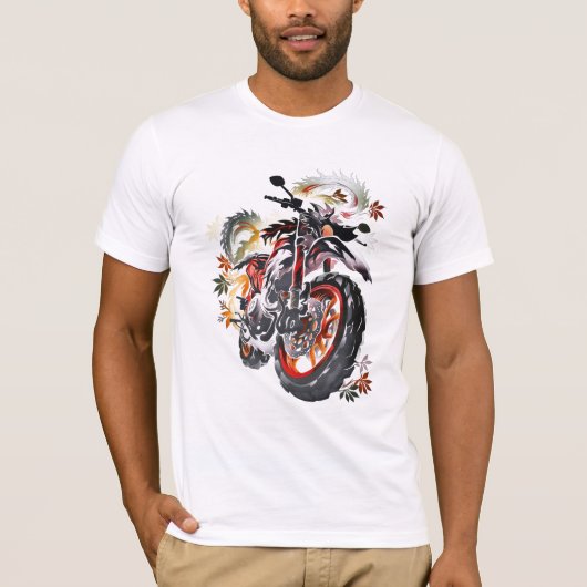 モンスタ伝統的ーバイク Tシャツ (正面)