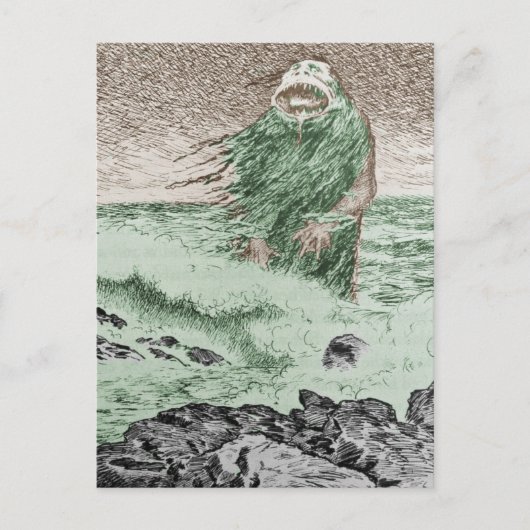 モンスタ来ーが水から出て ポストカード (正面)