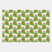 モンスタ熱狂するーカラフル・クリスマス・パターン ラッピングペーパーシート (正面3)