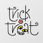 モンスタ間抜けー顔ハロウィーントリックまたはトリート ウィンドウサイン (シート)