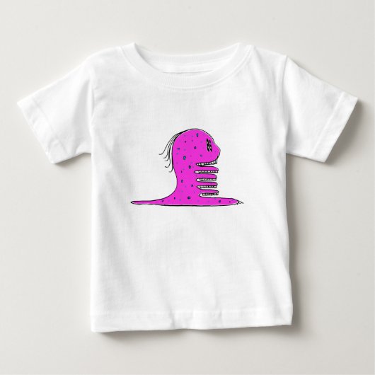 モンスタ風変わりードラゴンスケッチ ベビーTシャツ (正面)