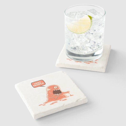 モンスタ食べー人 ストーンコースター (横)