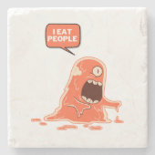 モンスタ食べー人 ストーンコースター (正面)