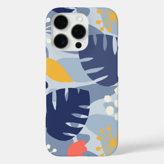 モンステモダンラリーフ抽象芸術ハワイアントロピカルネービー Case-Mate iPhoneケース (裏面)