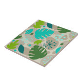 モンステモダンラリーフ抽象芸術ハワイアントロピカル-クール タイル (側面)