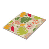 モンステモダンラリーフ抽象芸術ハワイアントロピカル-温暖 タイル (側面)