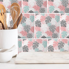 モンステモダンラ離れパターン熱帯性 タイル