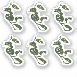 モンステラつる植物プラントスケッチデザインシール シール