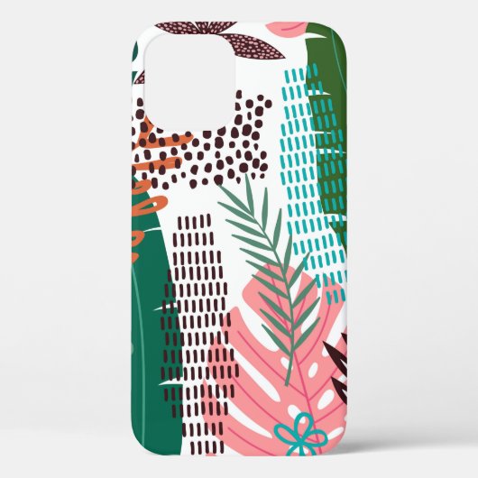 モンステラとのシームレスなパターンの熱帯背景 Case-Mate iPhoneケース (裏面)