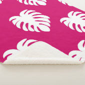 モンステラと熱帯シームレスパターン。アート,バック シェルパブランケット (3/4)