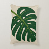 モンステラのヤシの葉アクセント装飾用クッションホームデコール アクセントクッション (裏面(縦))