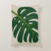 モンステラのヤシの葉アクセント装飾用クッションホームデコール アクセントクッション (正面(垂直))