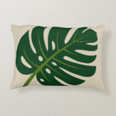 モンステラのヤシの葉アクセント装飾用クッションホームデコール アクセントクッション (裏面)