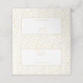 モンステラのリーフウェディングレセプションテーブル番号場所 プレイスカード (外部開封)