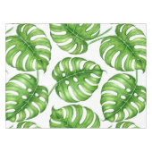 モンステラの水彩模様 テーブルクロス (正面(横))