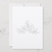 モンステラの花嫁シャワー ブラック&ホワイト 招待状 (裏面)