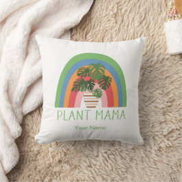 モンステラの葉のボヘミアン虹の植物ママ クッション