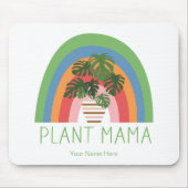 モンステラの葉のボヘミアン虹の植物ママ マウスパッド (正面)