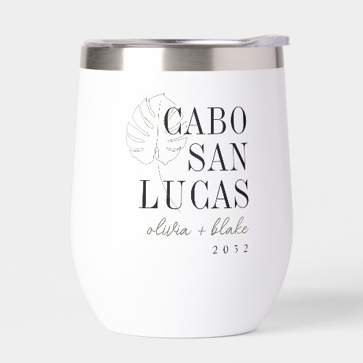 モンステラの葉の宛先の結婚式の好意 (左面)